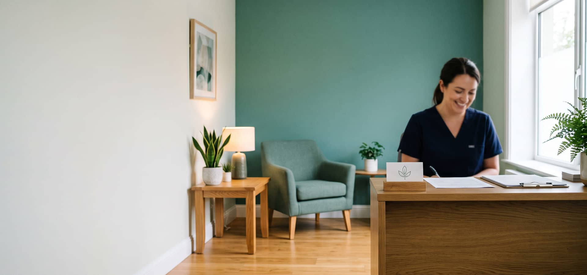 Recepcja prywatnej kliniki, oddział w Kielcach